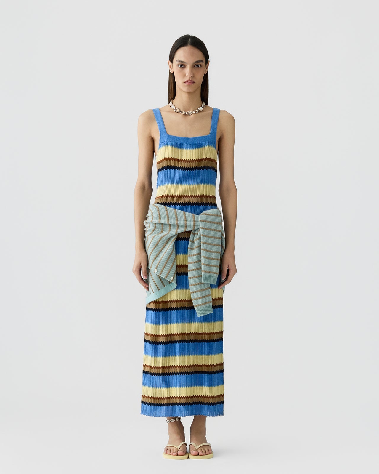 Palazzo Dress - DELFT BLUE COMBO