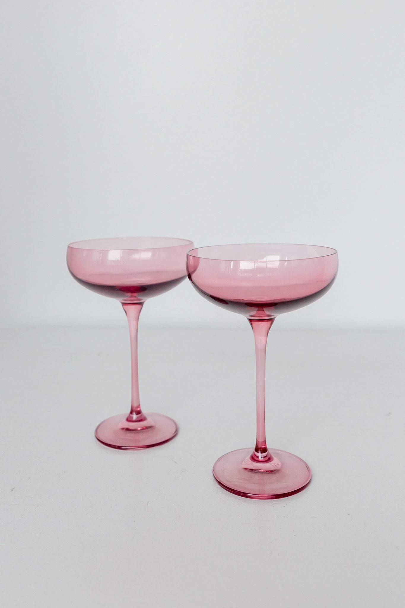 ROSE CHAMPAGNE COUPE GLASSES, SET OF 6