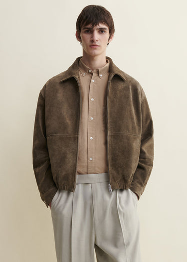 MADDOX GRITTY SUEDE JACKET OLIVE
