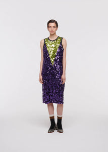 COLORBLOCK SEQUIN DRESS