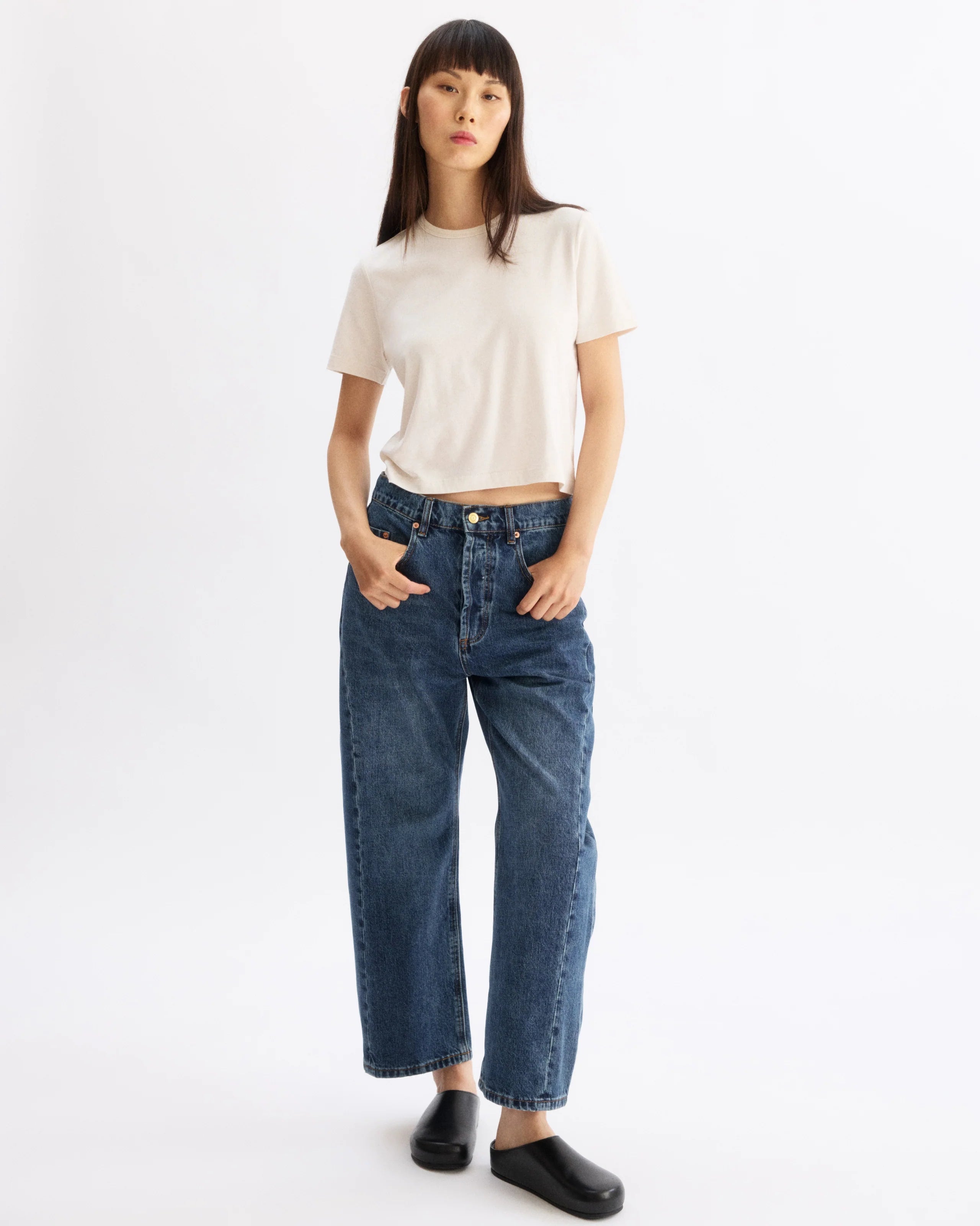WILLOW SHORT SLEEVE TEE IN CHALK