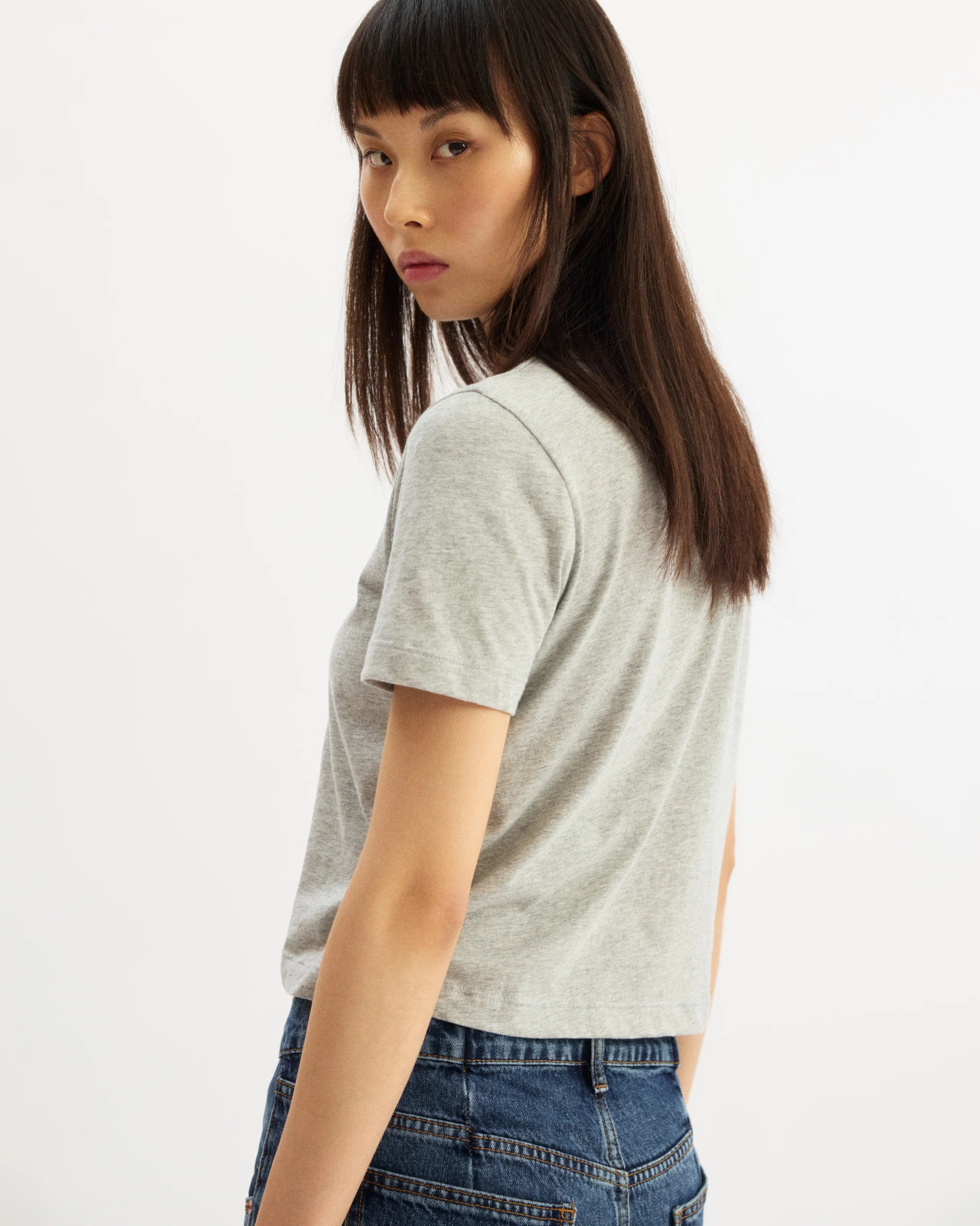 WILLOW SHORT SLEEVE TEE HEATHER GREY