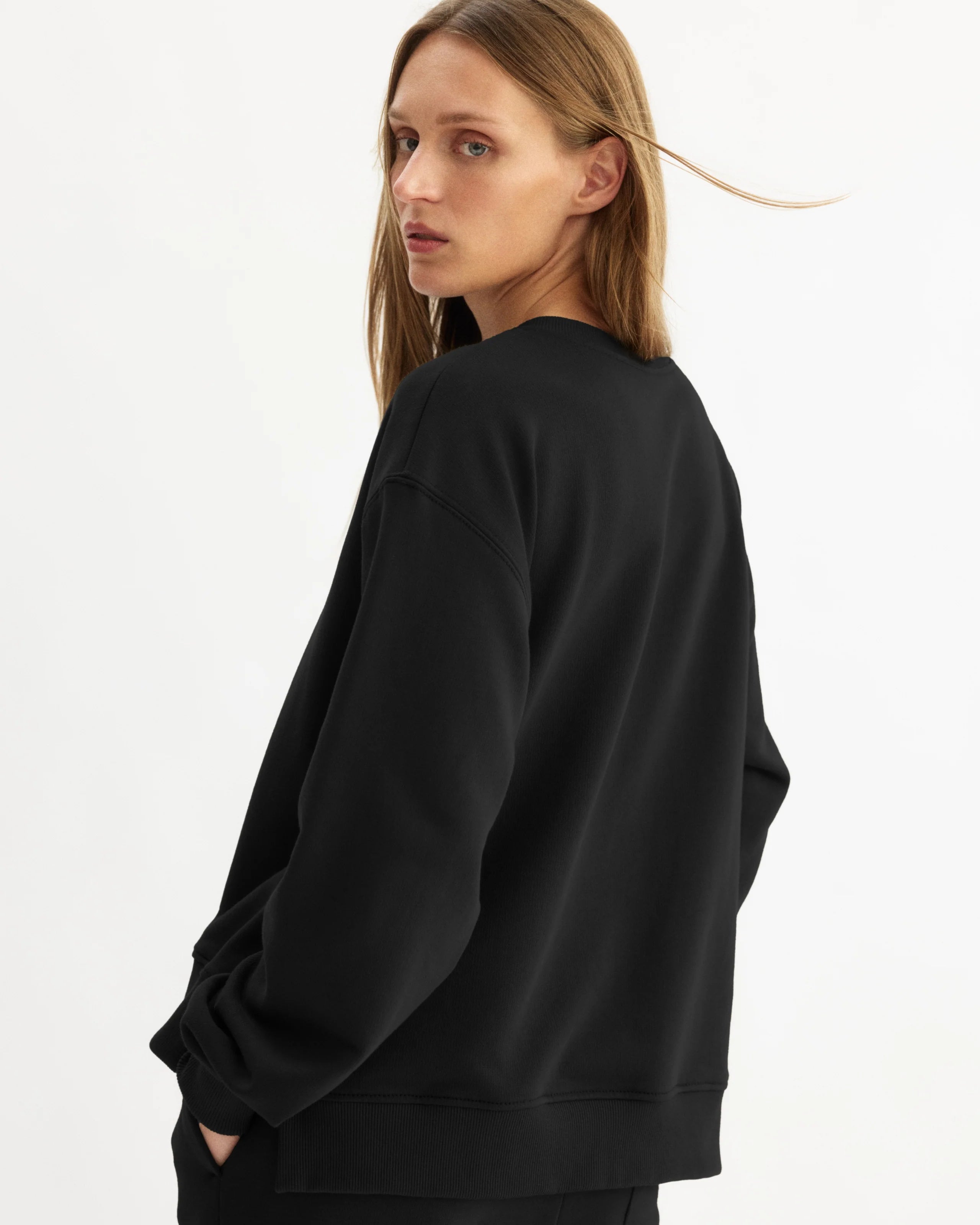 DELANCEY CREWNECK SWEATSHIRT IN BLACK