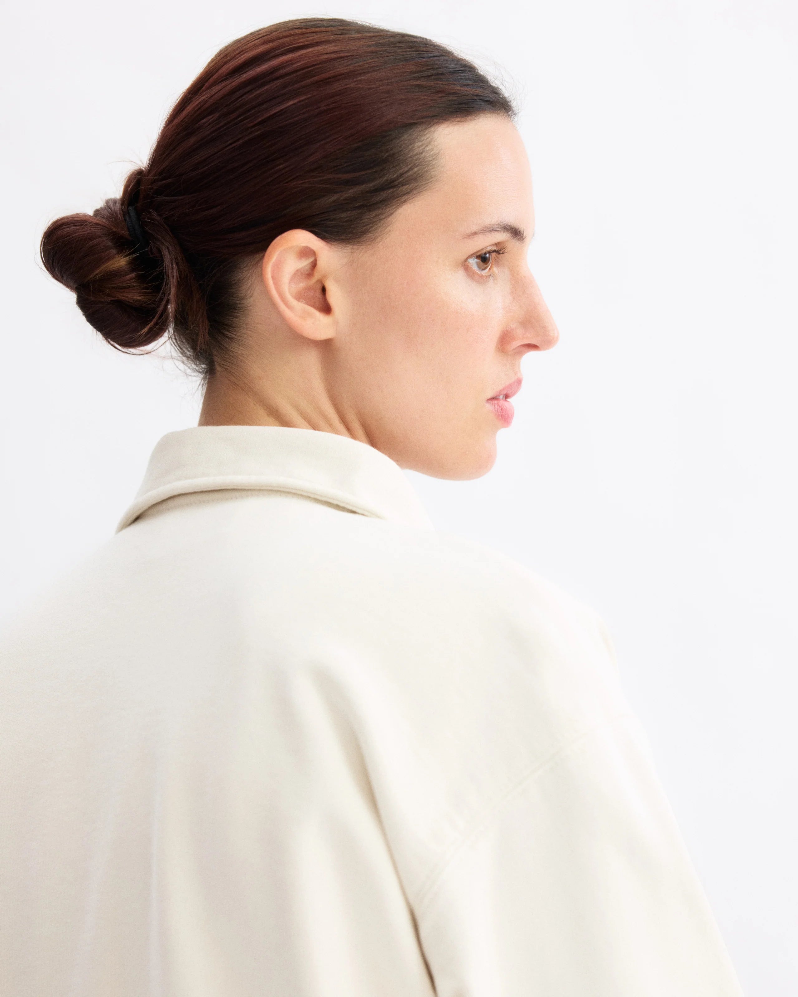 ELLIOT POLO PULLOVER IN CHALK