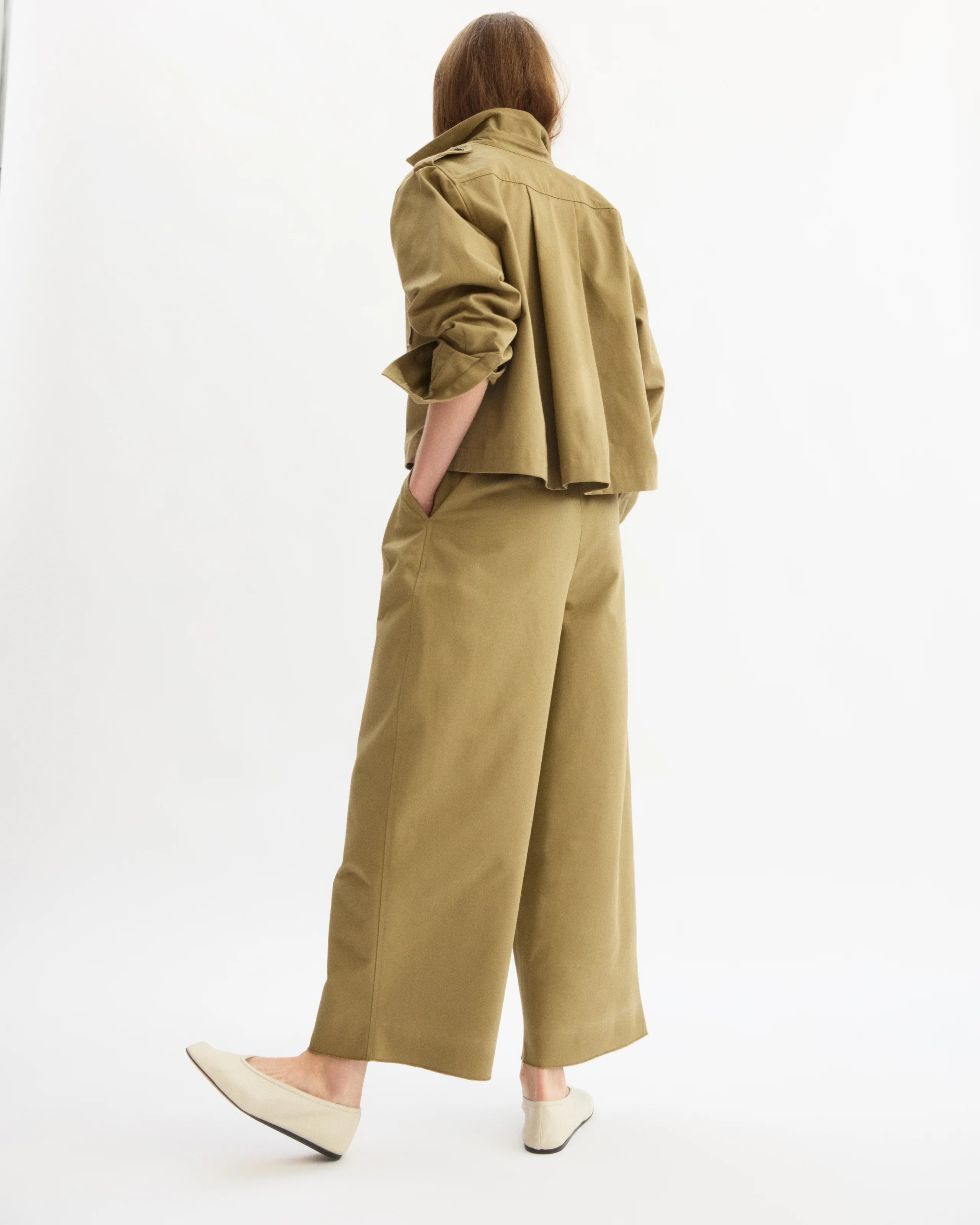 HENRY SHORT SHIRT JACKET IN KHAKI