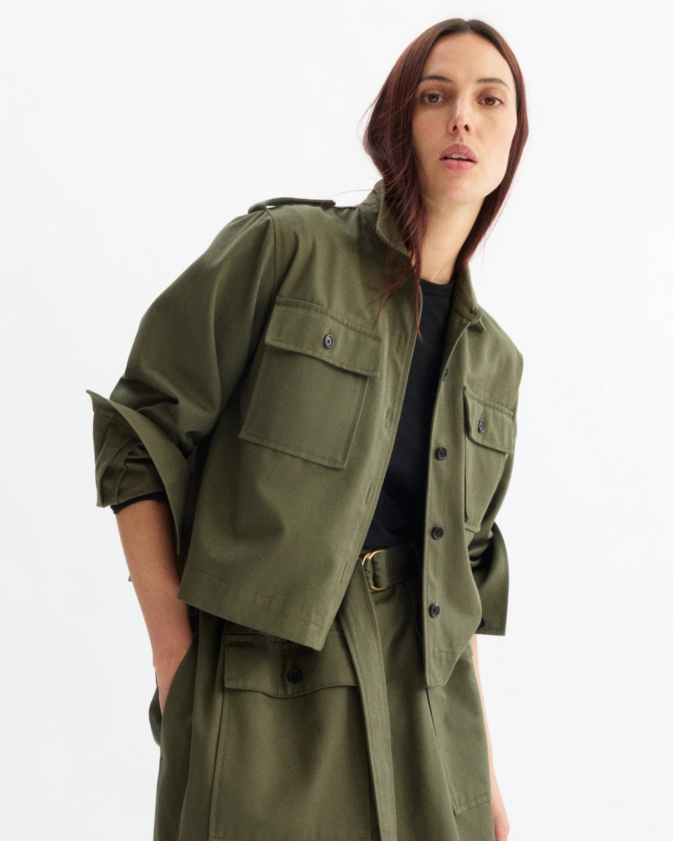 HENRY SHORT SHIRT JACKET OLIVE