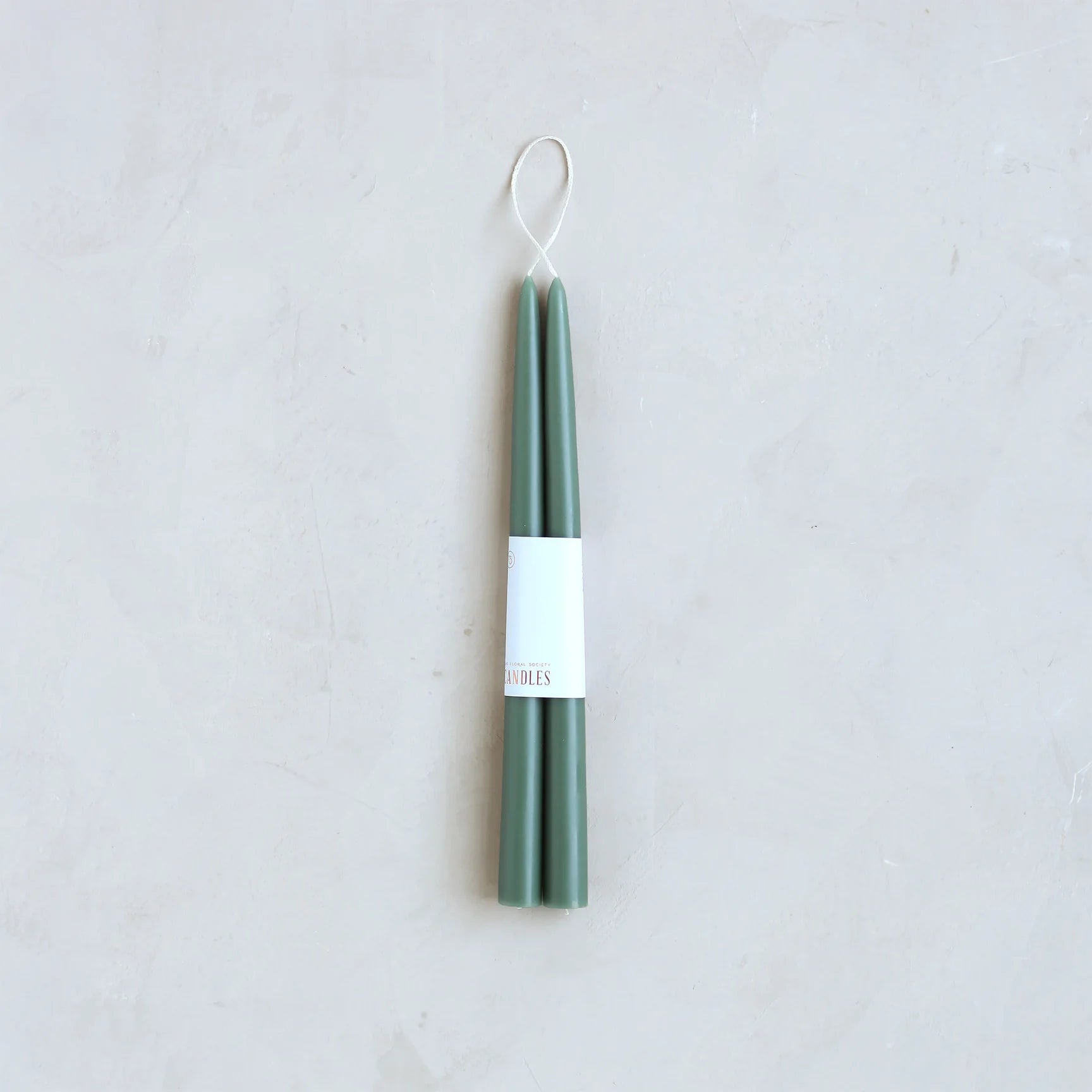 DIPPED TAPER CANDLE 12" MOSS