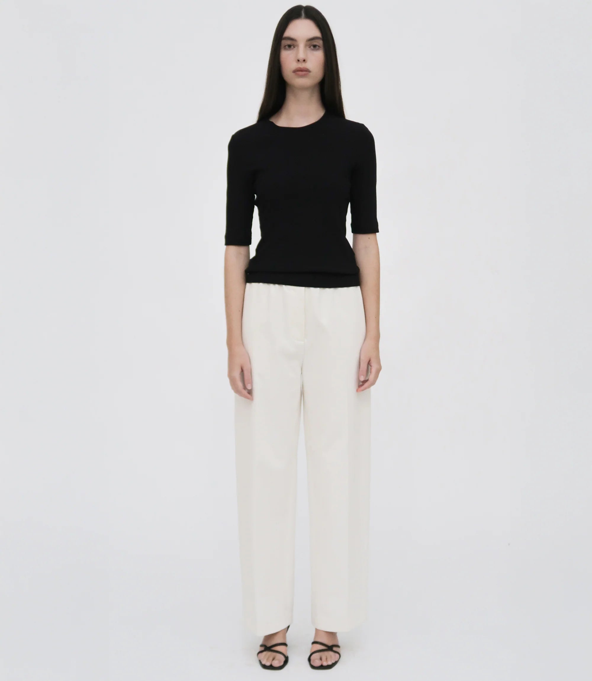 RELAXED PULL ON PANT IVORY