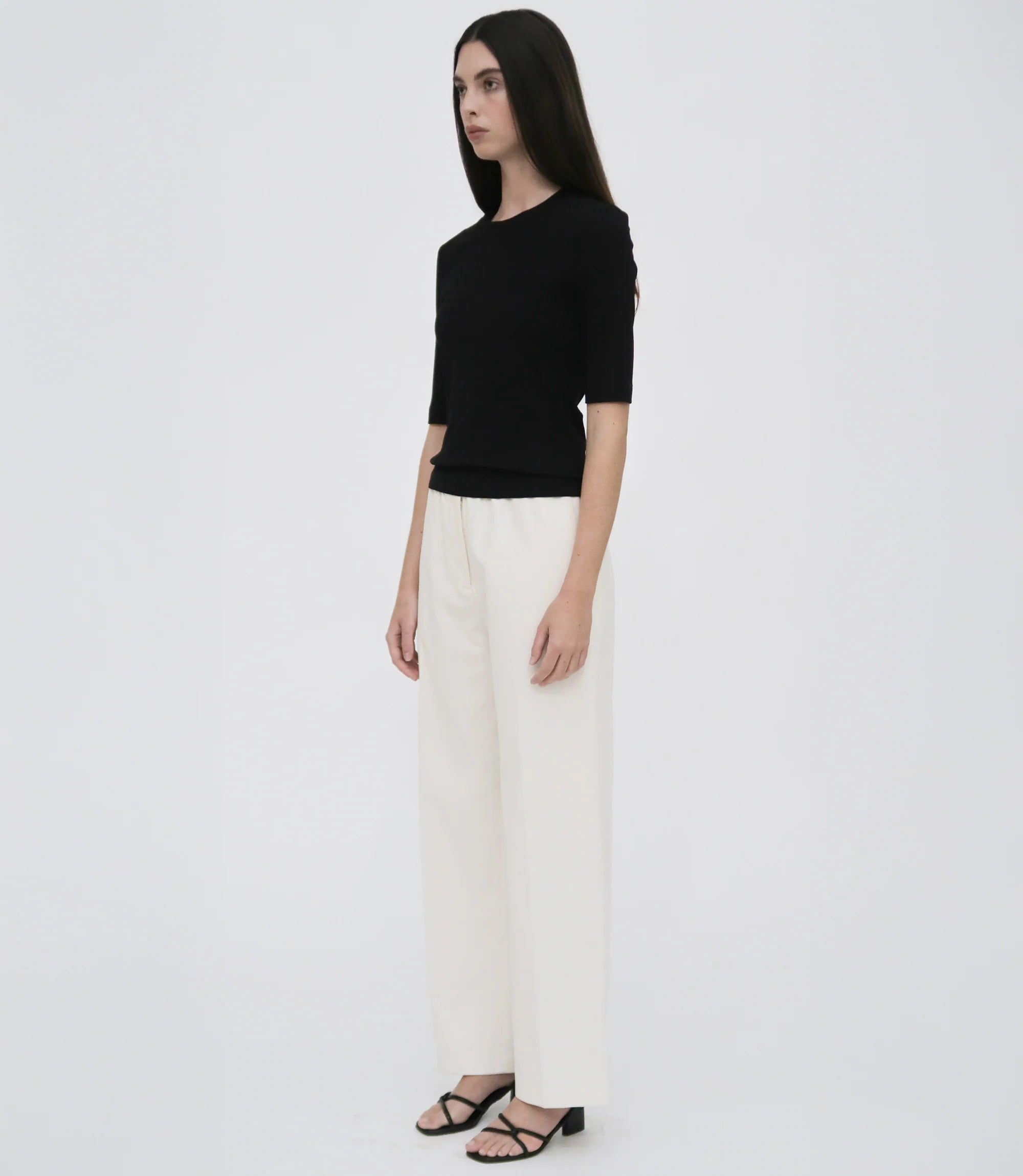 RELAXED PULL ON PANT IVORY