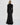BIAS TURTLENECK COMBO MAXI DRESS BLACK