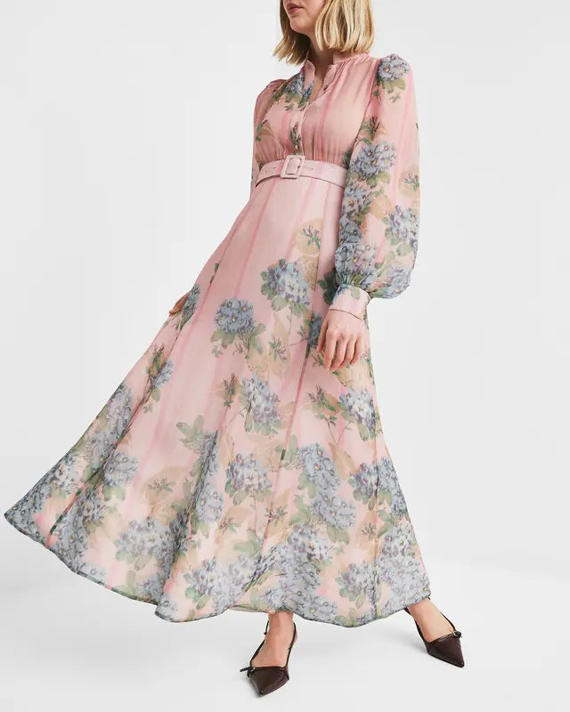 ORGANZA BELT DRESS BLUE WALLPAPER