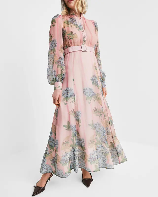 ORGANZA BELT DRESS BLUE WALLPAPER