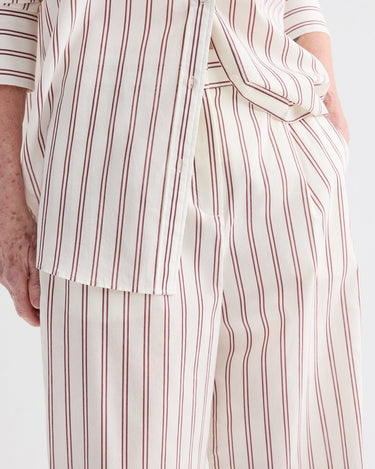 HUDSON ST PANTS WHITE/WINE