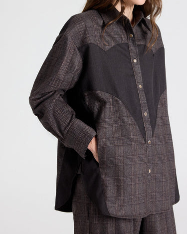AUSTIN SHIRT CHOCOLATE MULTI