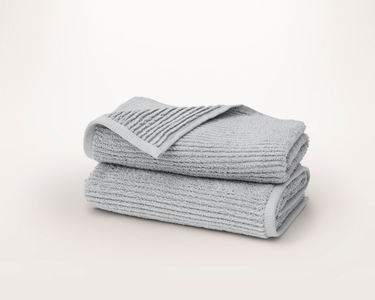 Turkish Ribbed Hand Towels (Pair): White