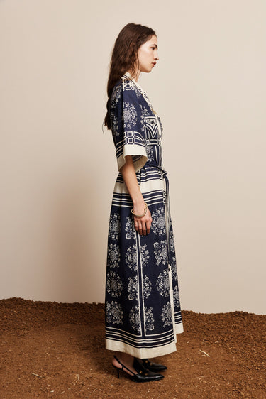 BANDERRA LINEN SHIRTDRESS INK
