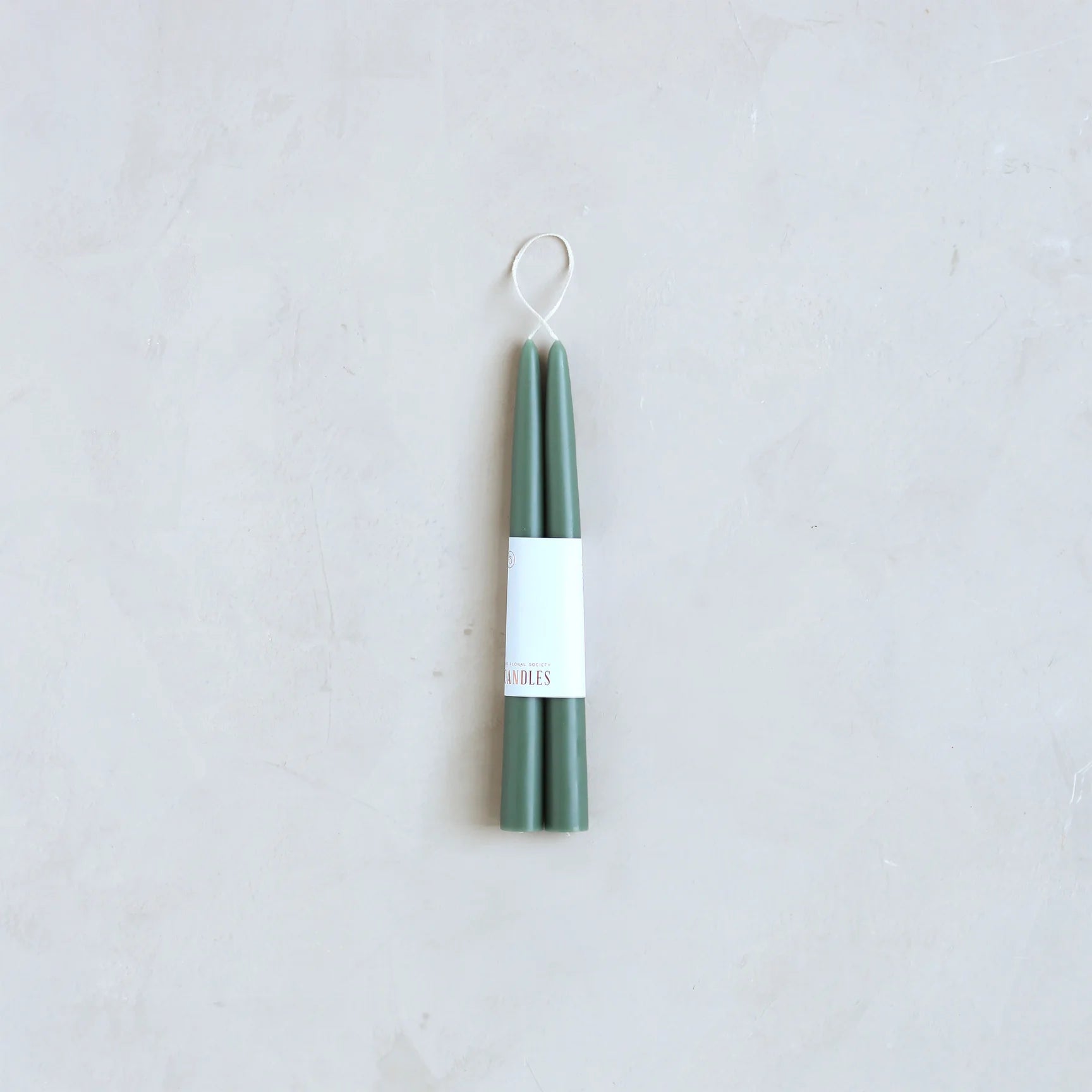 DIPPED TAPER CANDLE 9" MOSS