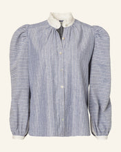 Load image into Gallery viewer, ANNABEL CHAMBRAY STRIPE SHIRT BLUE