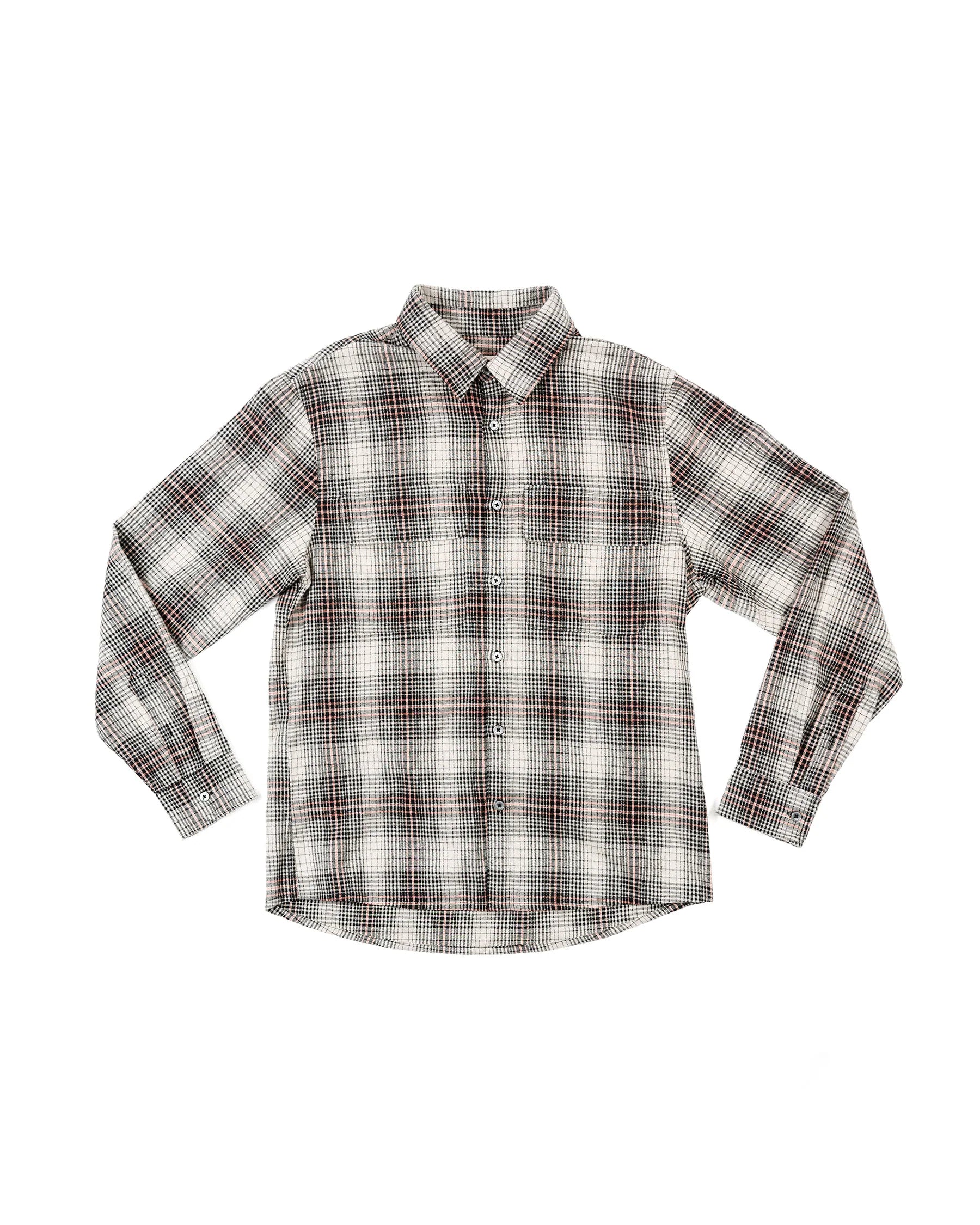SUMMER SOFTY PLAID SHIRT BLACK/RED