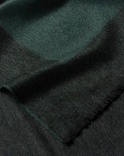 Load image into Gallery viewer, ARRAN BORDER CASHMERE BLANKET CHARCOAL SPRUCE