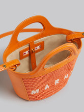 Load image into Gallery viewer, TROPICALIA MICRO BAG ORANGE LEATHER AND RAFFIA