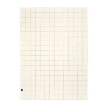 UMI HEIRLOOM BLANKET LIMESTONE MELANGE/IVORY GRID