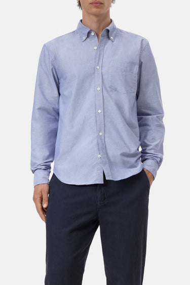 ORGANIC COTTON BUTTON DOWN SHIRT DARK NIGHT