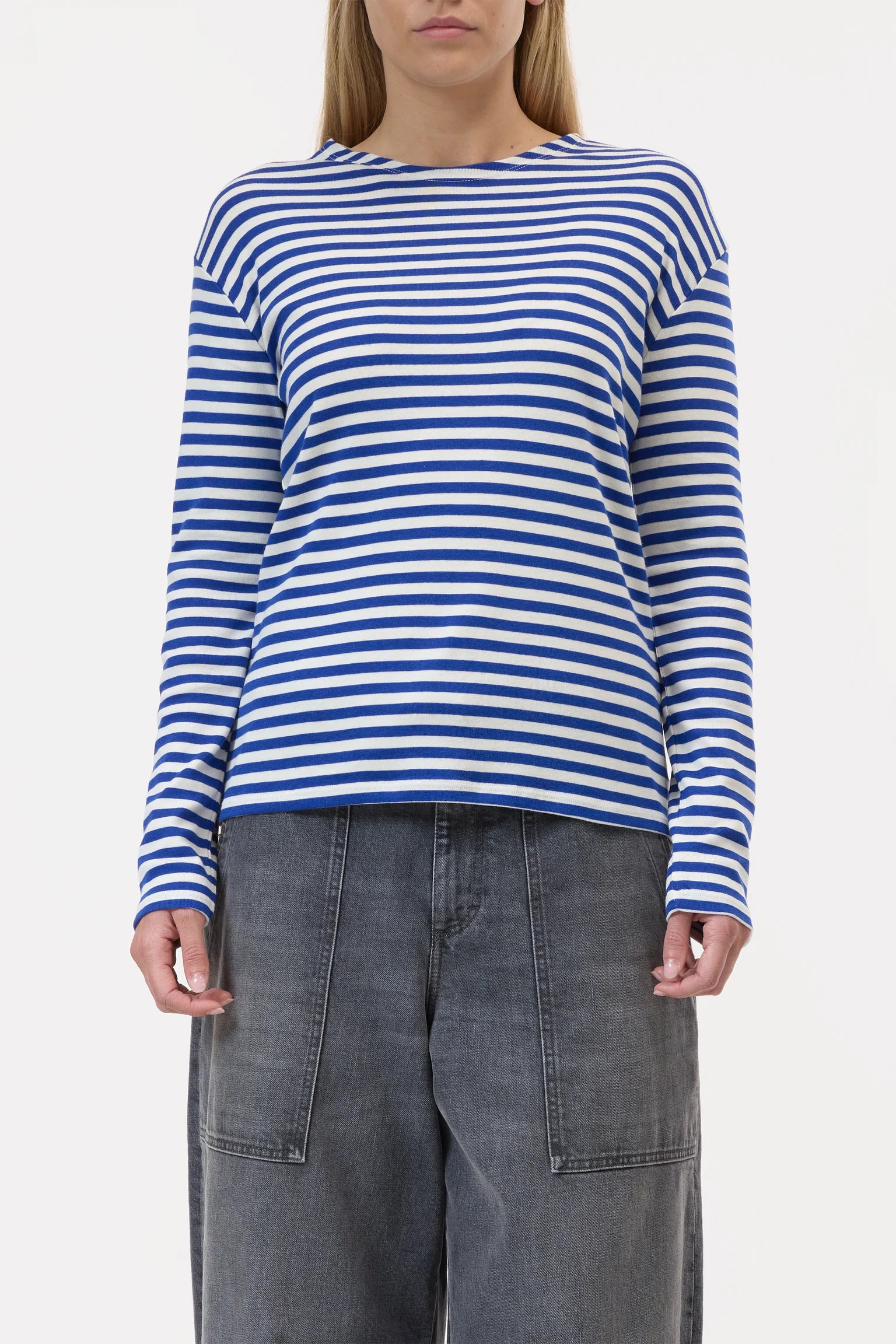 BASIC LONG SLEEVE TEE GALAXY BLUE
