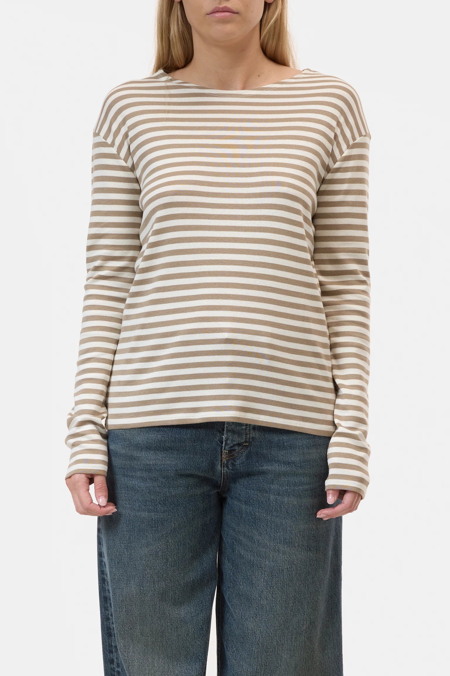 BASIC LONG SLEEVE TEE CLAY BEIGE