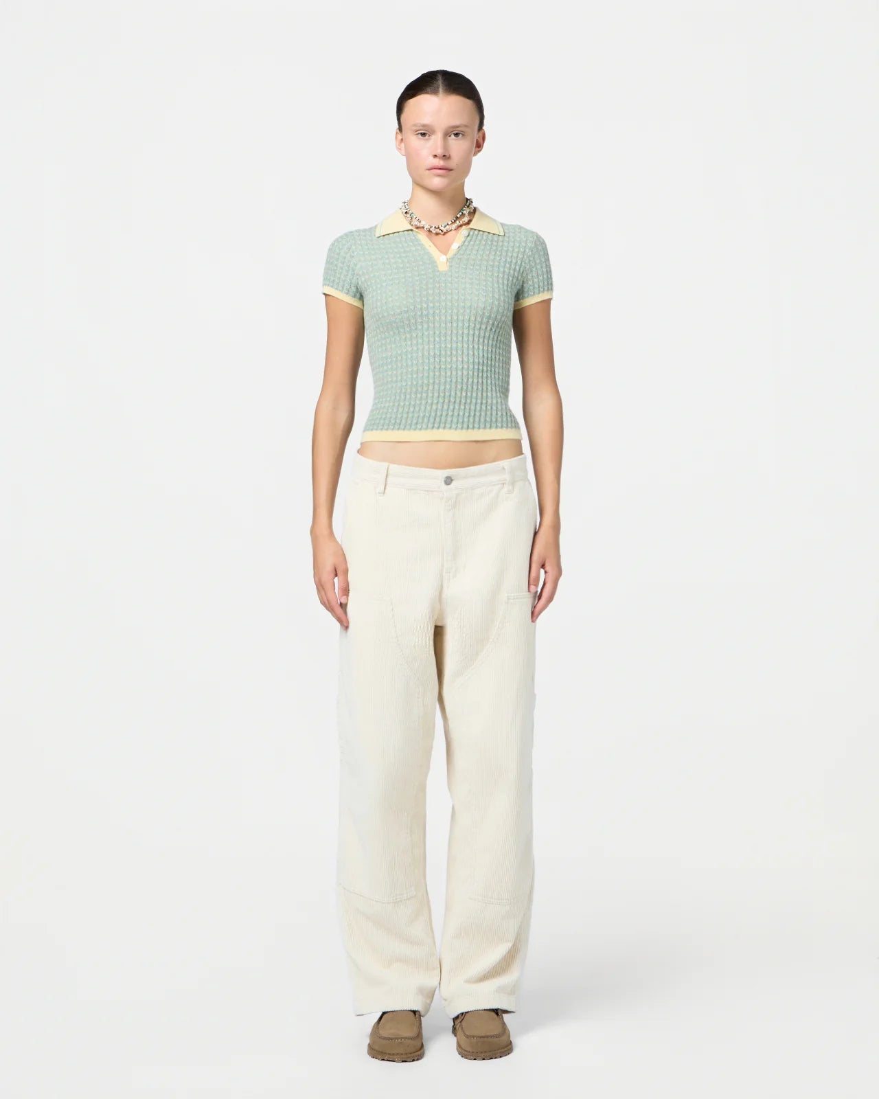 CHEVRON SHRUNKEN POLO BUTTER COMBO
