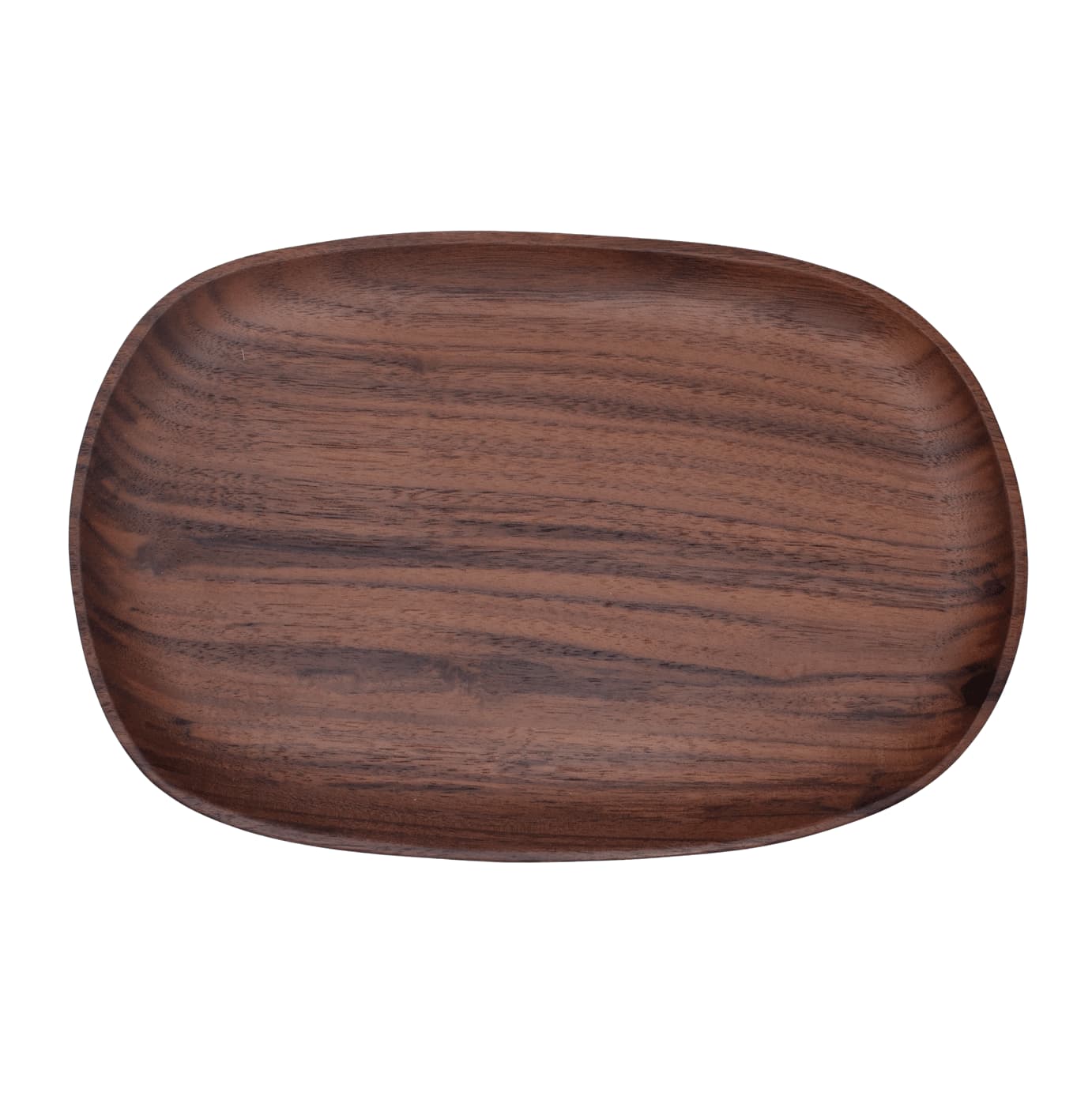 LARGE WALNUT PEBBLE TRAY