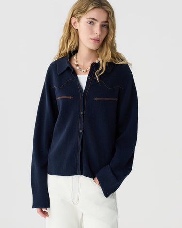 CROPPED WESTERN SHIRT MIDNIGHT