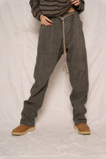 LINEN/COTTON DRAWSTRING TROUSERS SWISS ARMY