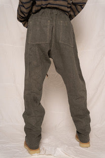 LINEN/COTTON DRAWSTRING TROUSERS SWISS ARMY