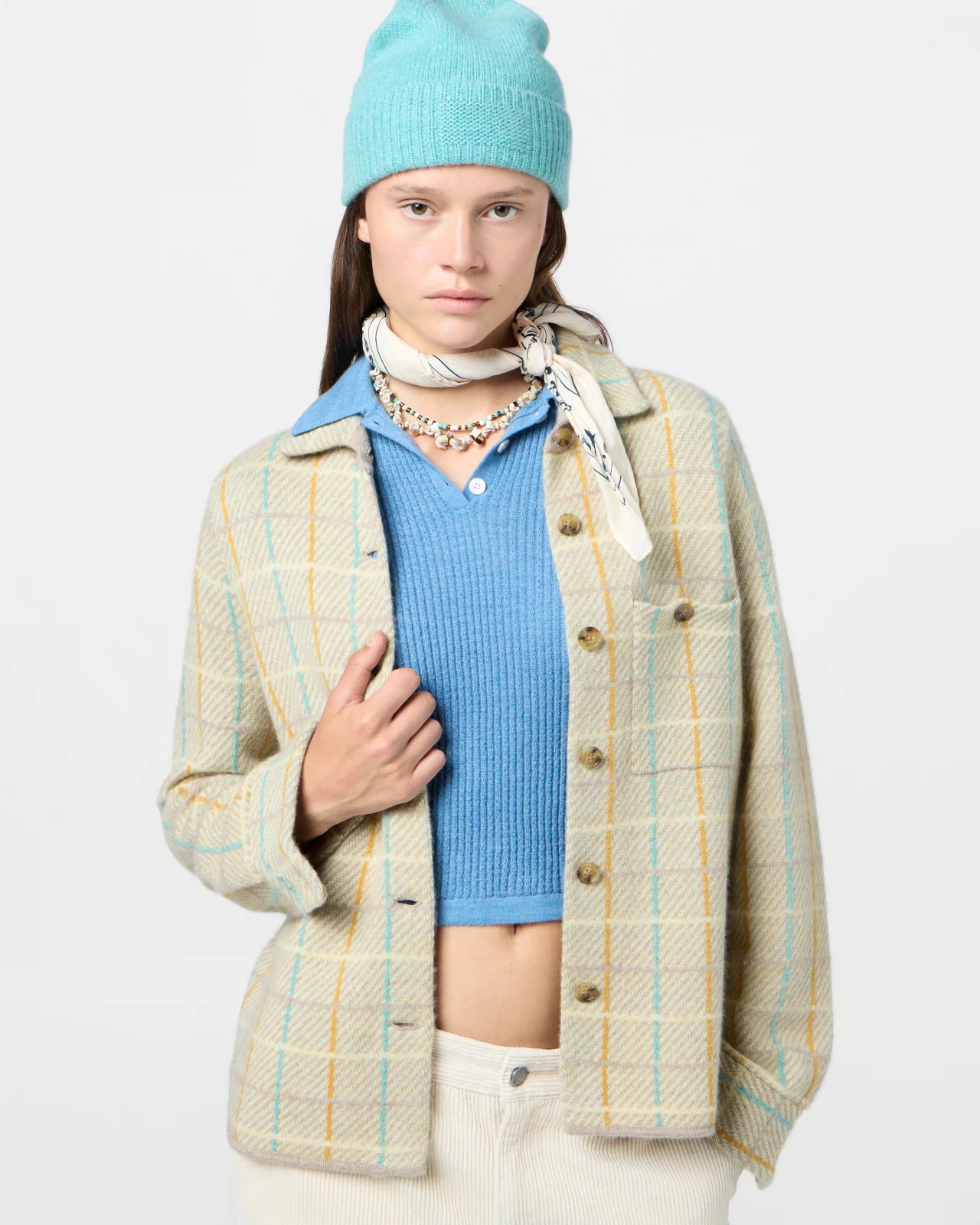 DYLAN PLAID SHIRT TAUPE COMBO