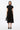 COMPACT RIB TULIP DRESS BLACK