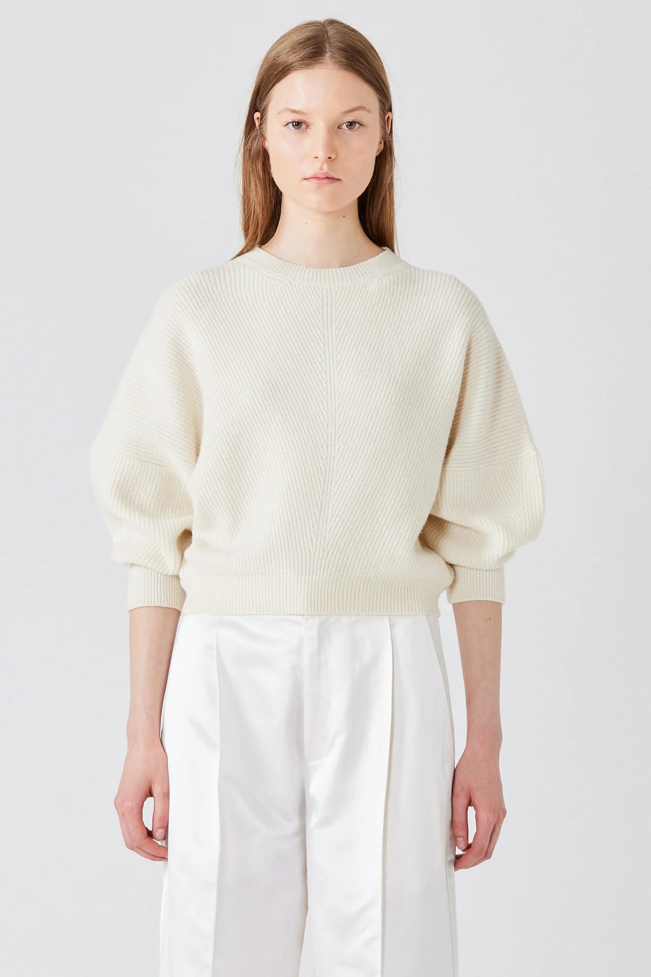 MINA BAT WING SWEATER IVORY