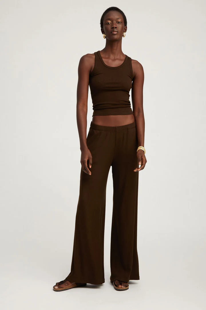 WIDE LEG PINTUCK TROUSER AMERICANO