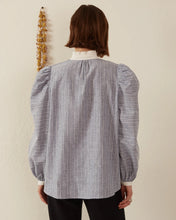 Load image into Gallery viewer, ANNABEL CHAMBRAY STRIPE SHIRT BLUE
