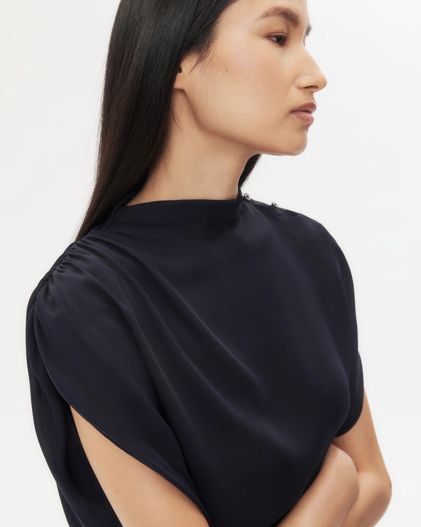 WISH YOU WOULD BLOUSE MIDNIGHT