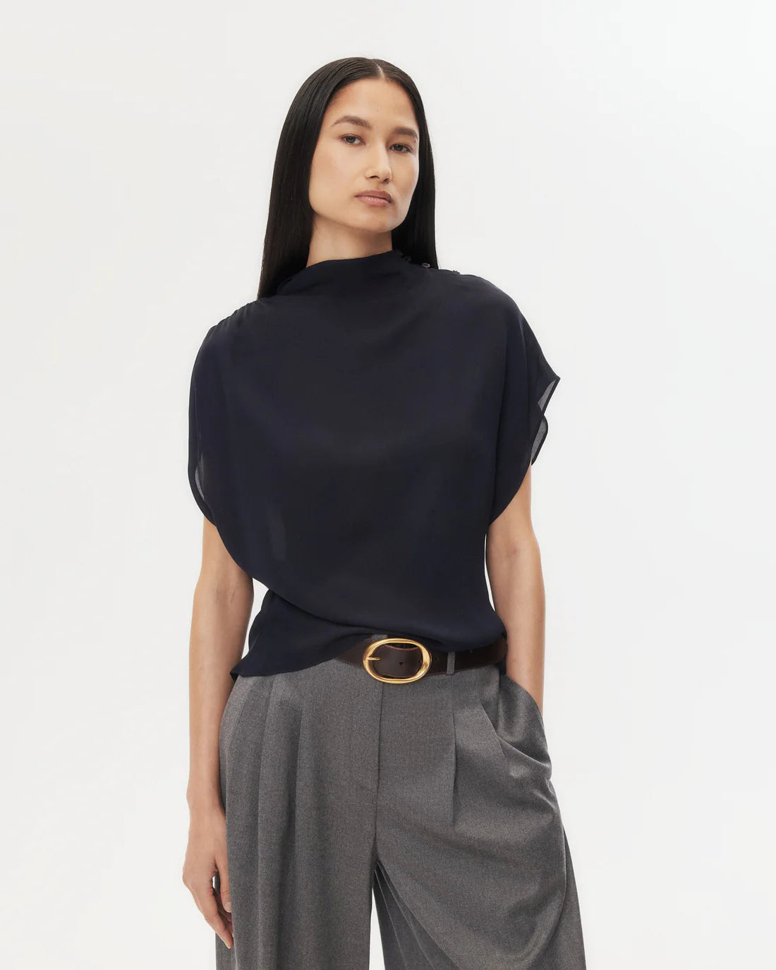 WISH YOU WOULD BLOUSE MIDNIGHT