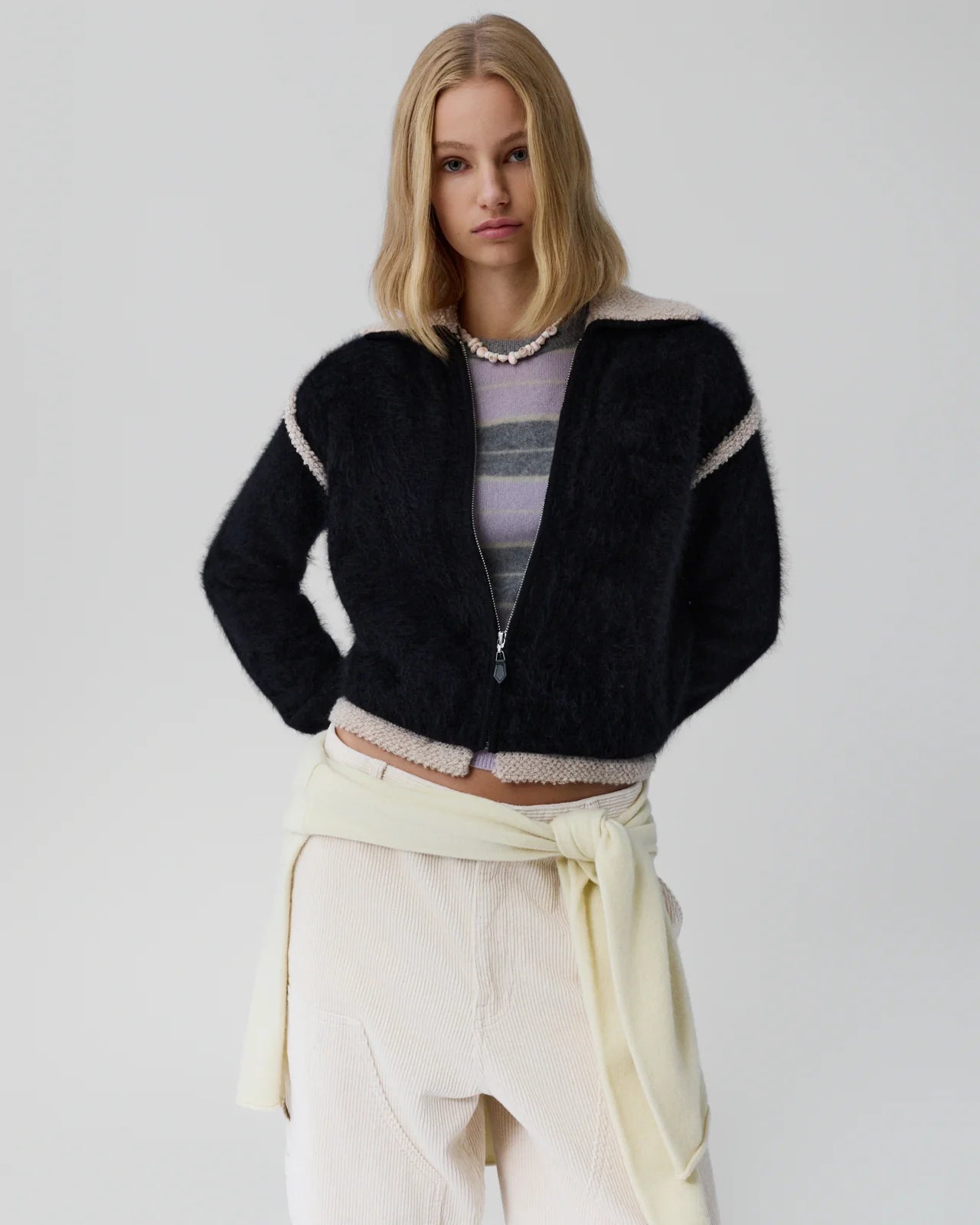 GRIZZLY FRANKIE JACKET BLACK/OATMEAL