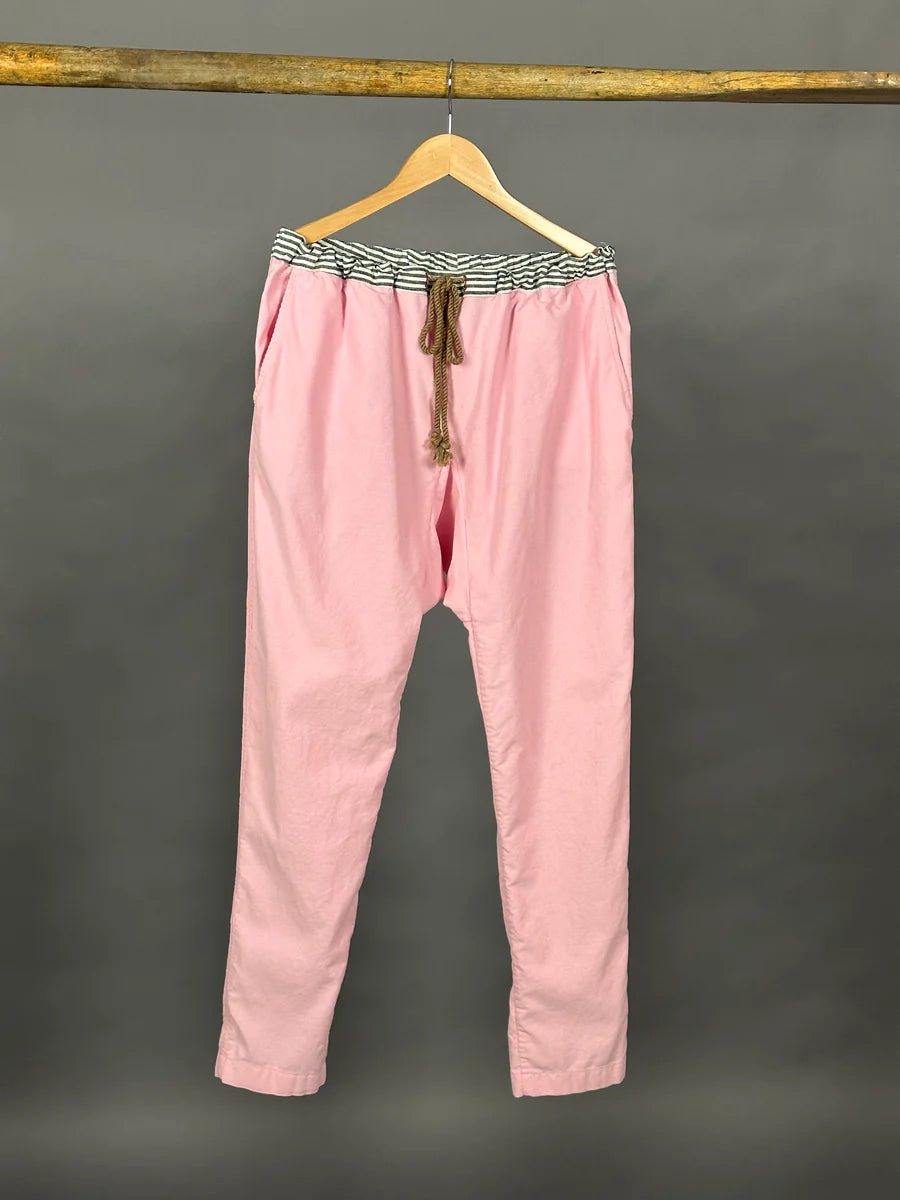 FEATHER CORD CLASSIC TROUSER SHELL PINK