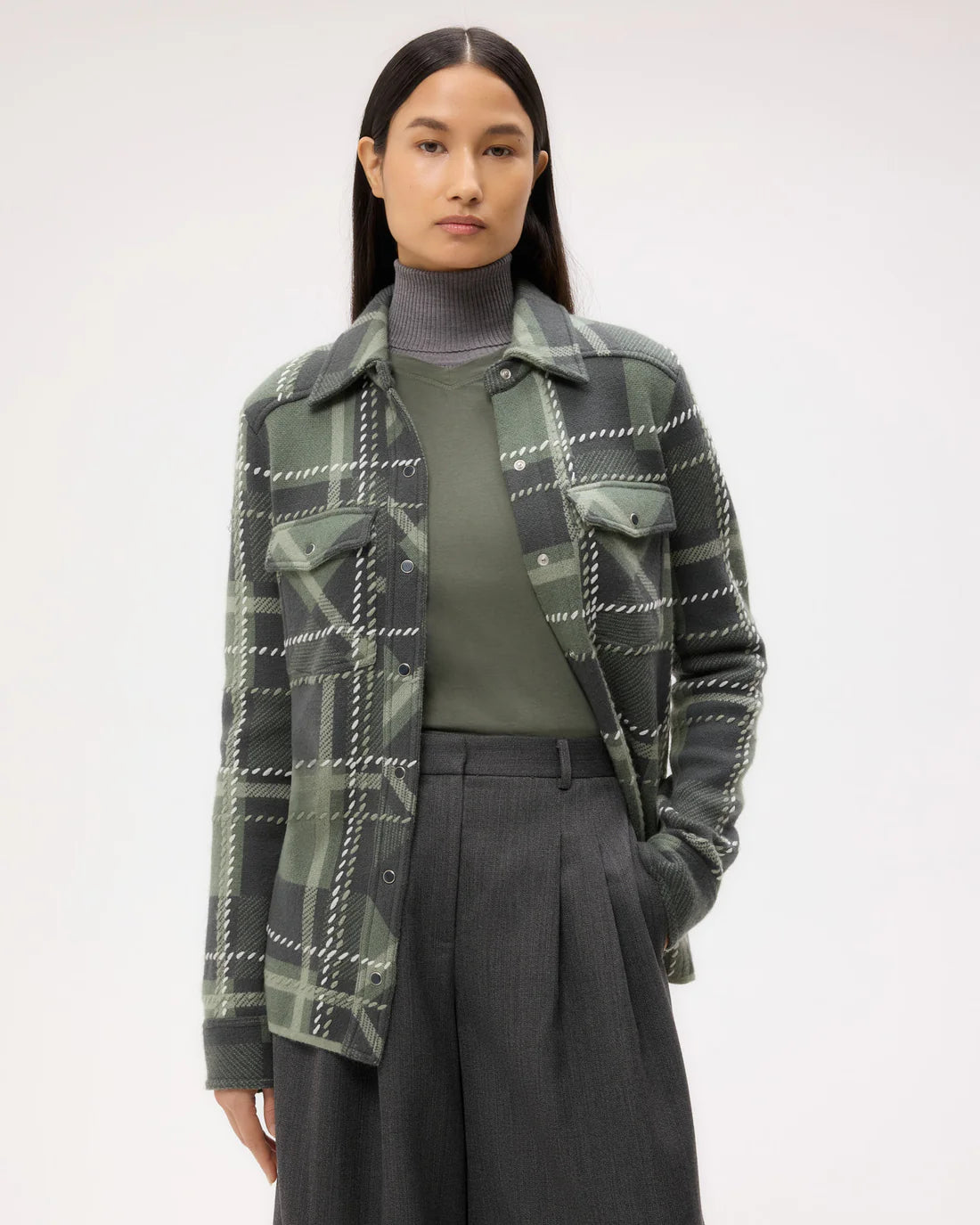 RANCHER'S CARDIGAN GREY/GREEN