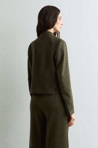 AGRA VIRGIN WOOL AND CASHMERE JACKET MILITARY GREEN