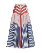 Load image into Gallery viewer, MARIANN SKIRT MULTI COLOR STRIPE
