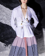 Load image into Gallery viewer, MARIANN SKIRT MULTI COLOR STRIPE