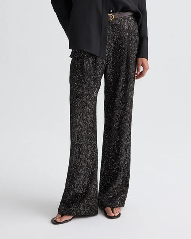 SULLI PANTS DARK CHOCOLATE/SILVER