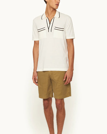 BULLDOG LINEN BLEND SHORTS AGAVE GREEN