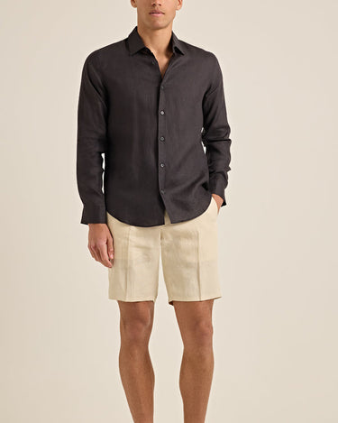 GILES LINEN SHIRT STORM GREY